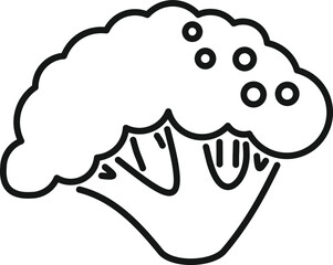 Vegan brocoli icon outline vector. Vegetable cabbage. Plant salad