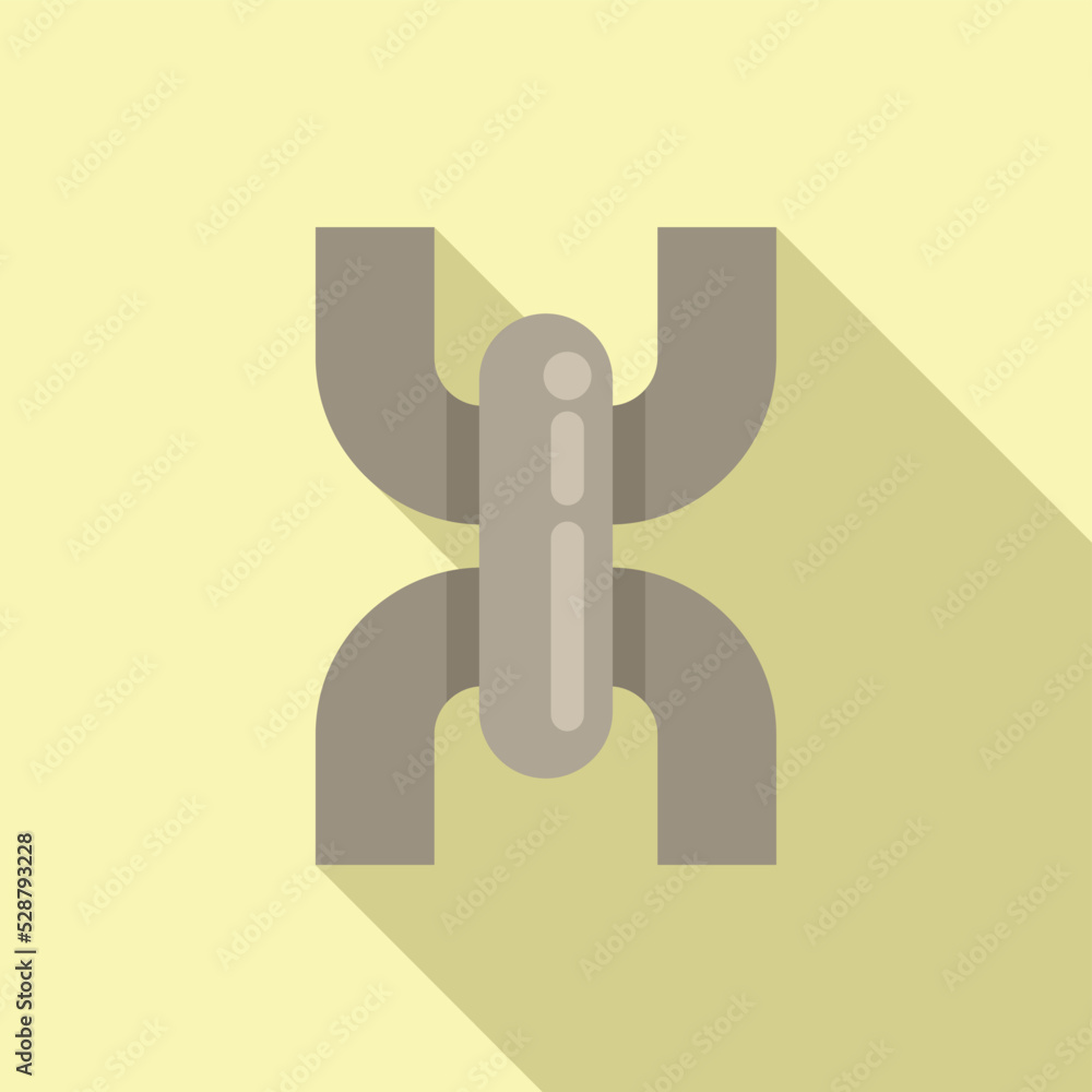 Poster system chain icon flat vector. web link. internet button
