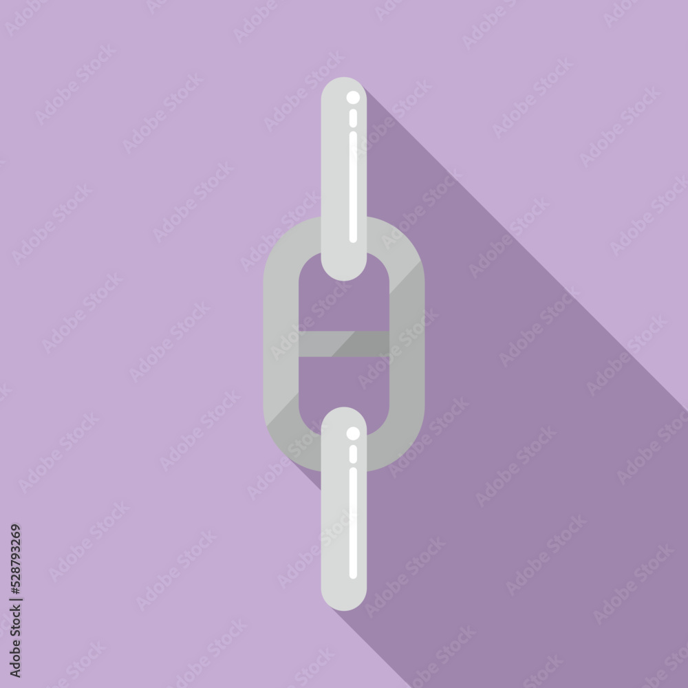 Aufkleber technology chain icon flat vector. web link. internet network