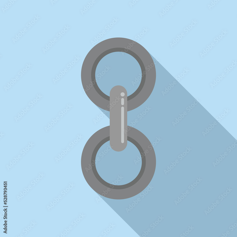 Poster chain object icon flat vector. web link. modern communication