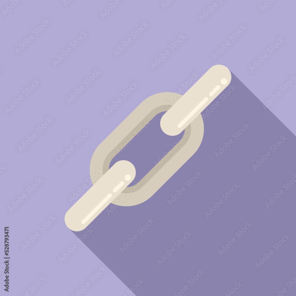 Poster disconnect chain icon flat vector. web link. internet button