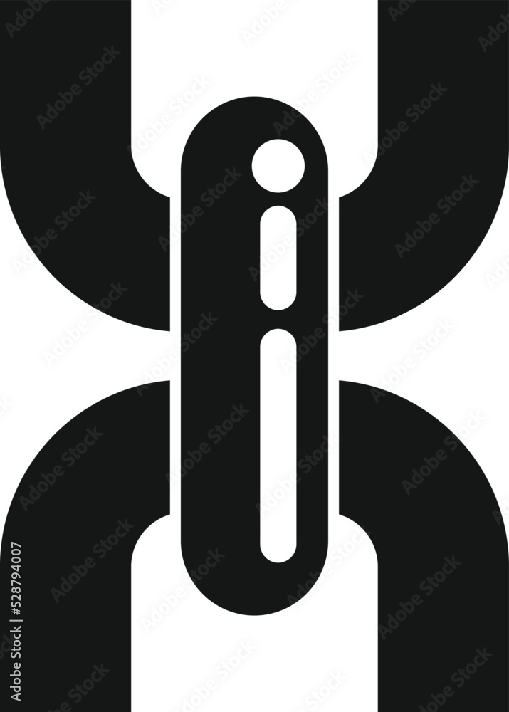 Poster System chain icon simple vector. Web link. Internet button