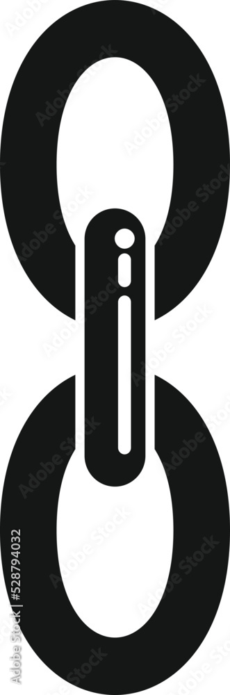 Poster metal chain icon simple vector. web link. internet network