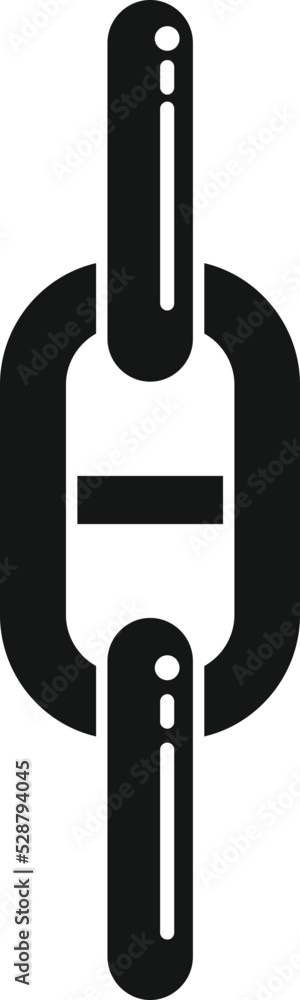 Poster technology chain icon simple vector. web link. internet network