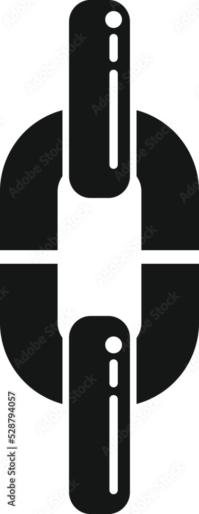 Poster digital chain icon simple vector. web link. internet network