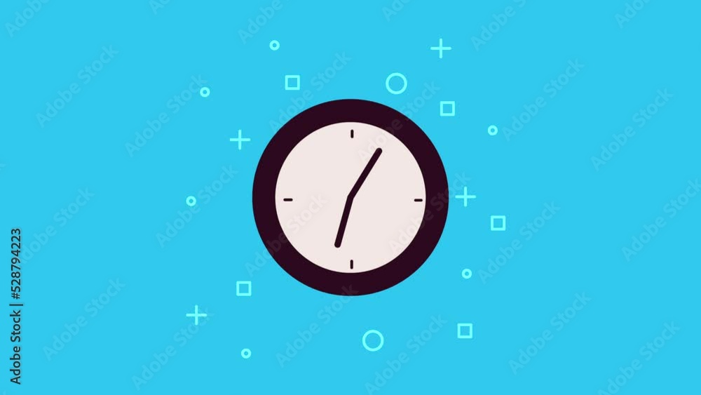 Poster time clock watch device animation