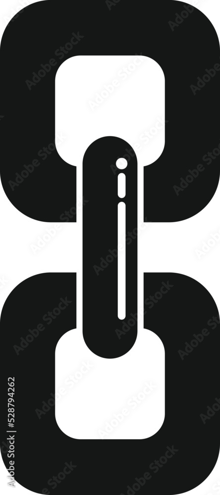 Poster social chain icon simple vector. network system. modern connection