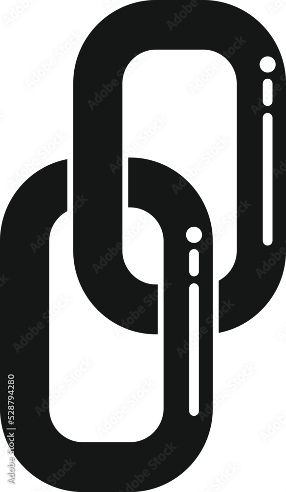 Aufkleber hyperlink chain icon simple vector. metal link. computer internet