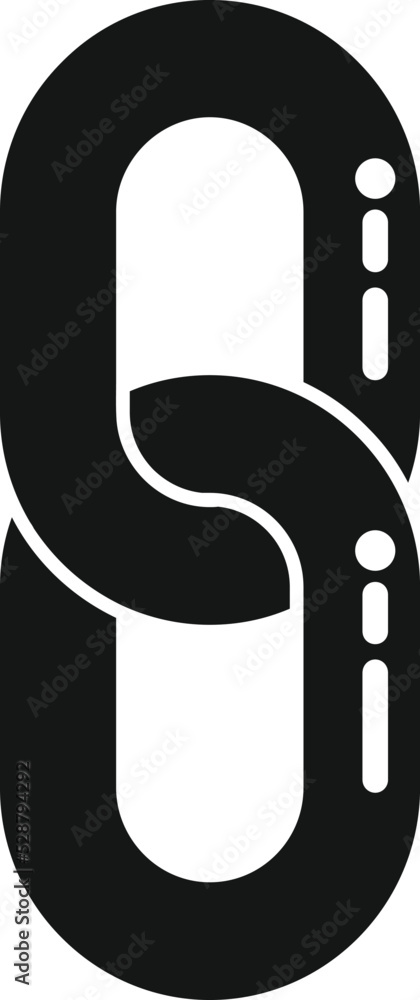 Poster strength chain icon simple vector. web link. modern connection