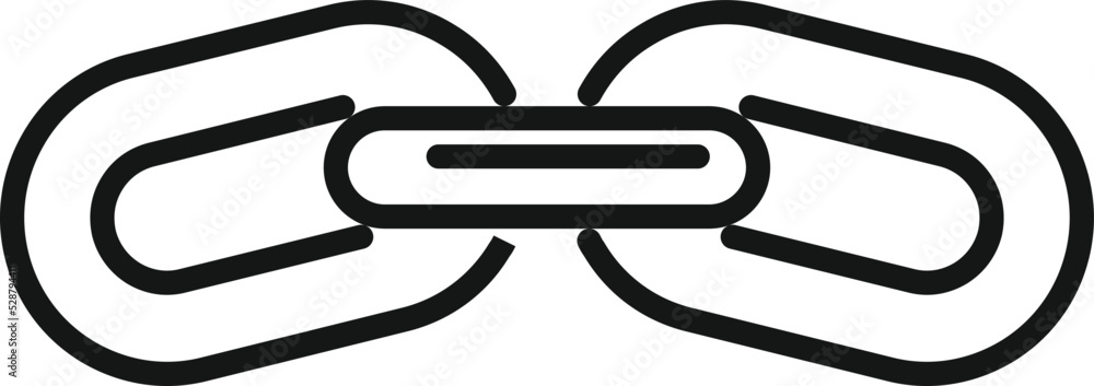 Poster internet chain icon outline vector. web link. network button