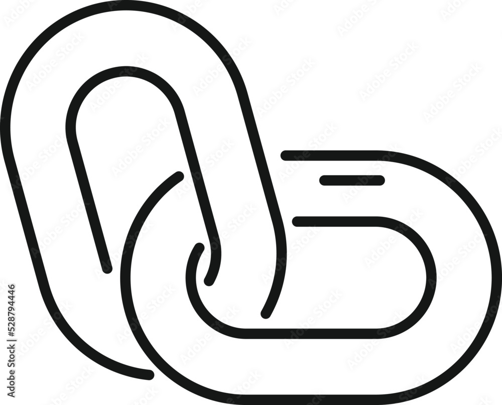 Poster system chain icon outline vector. web link. internet button