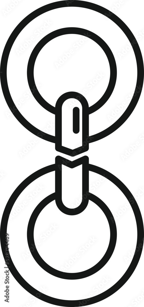 Poster metal chain icon outline vector. web link. internet network