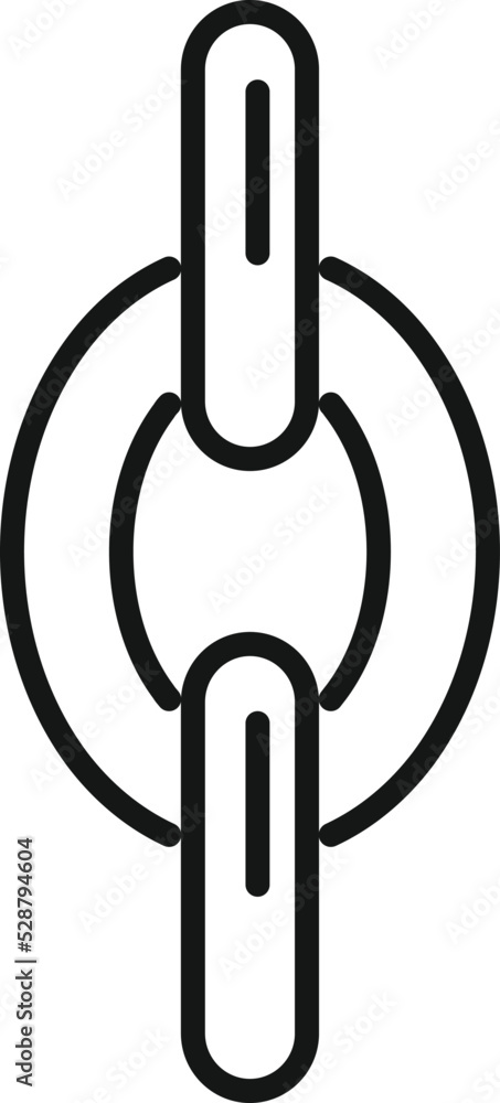 Poster modern chain icon outline vector. web link. internet button