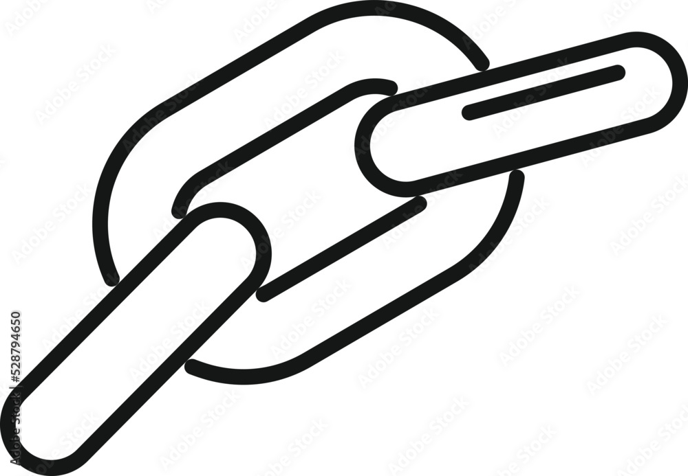 Aufkleber interface chain icon outline vector. web link. internet button