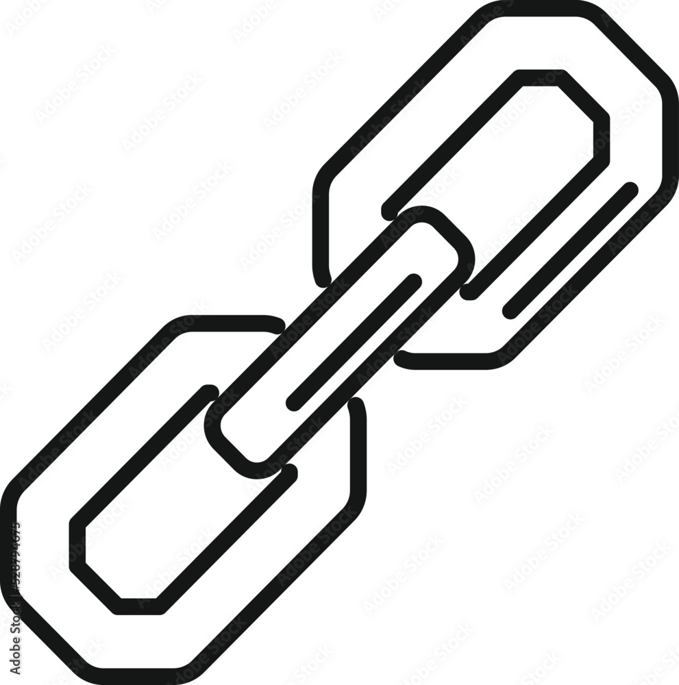 Poster connect chain icon outline vector. web link. internet button