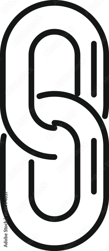 Poster strength chain icon outline vector. web link. modern connection