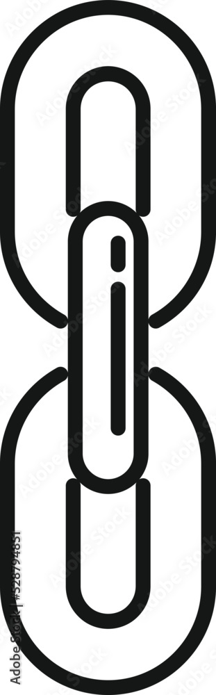 Aufkleber web chain icon outline vector. business system. computer button