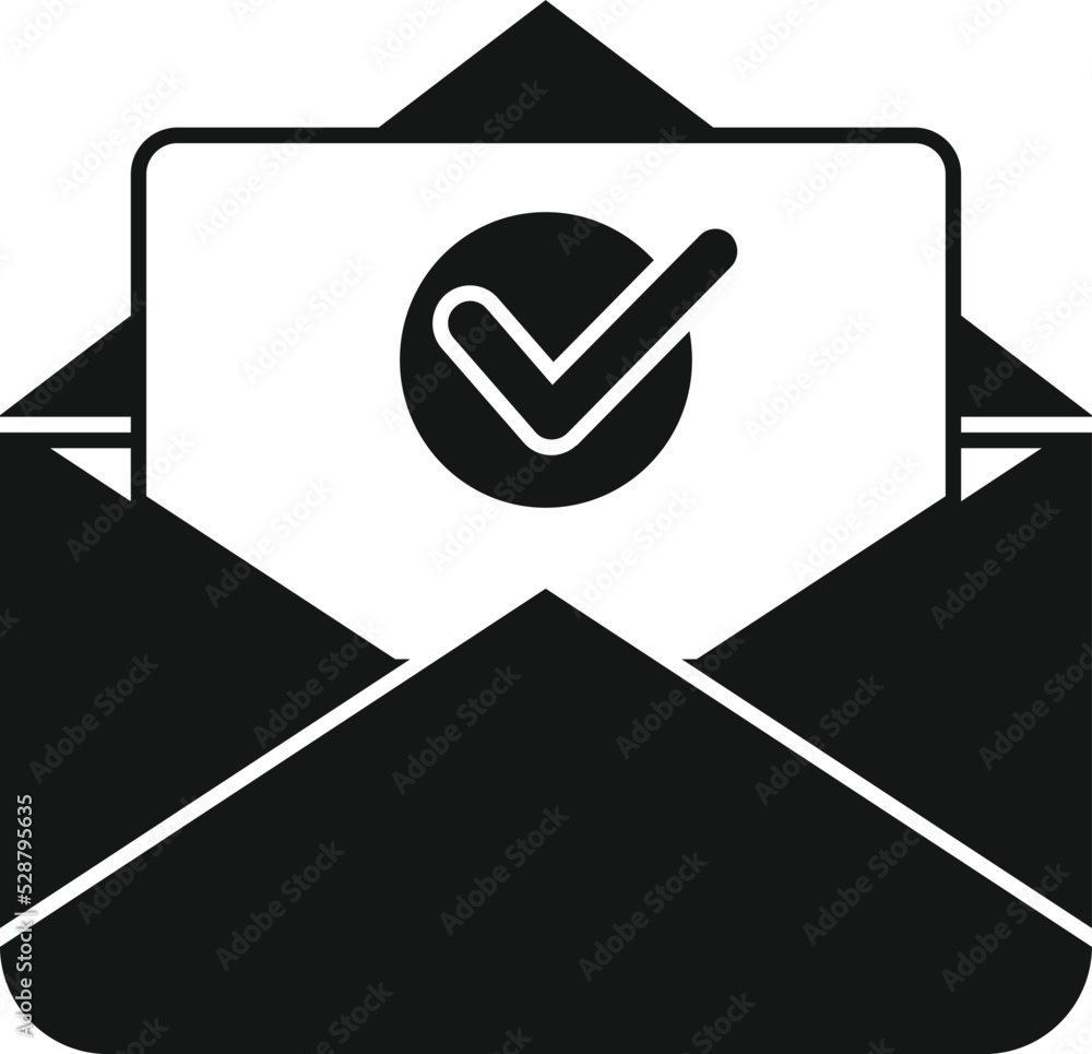 Poster subscribe email icon simple vector. button letter. interface mail