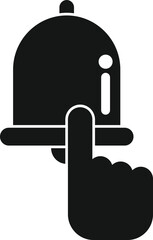 Click subscribe icon simple vector. Notice letter. Social post