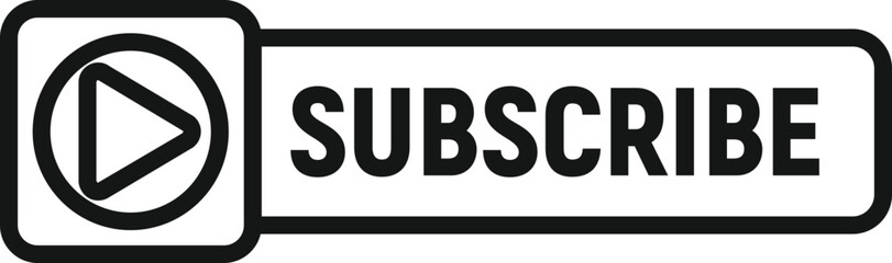 Subscribe banner icon outline vector. Email message. Social post