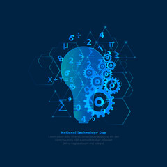 Vector illustration concept of National Technology Day in India. 11 May