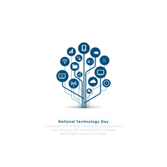 Vector illustration concept of National Technology Day in India. 11 May
