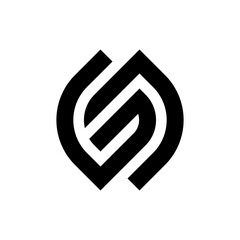 Letter GJ creative monogram logo design