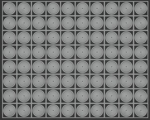 black pattern with multi-layered gray circles on it