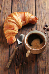 Croissant and coffee
