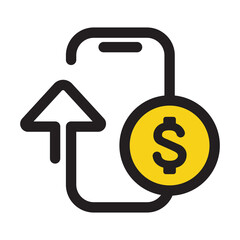 Fast Cash line icon. Money payment transfer outline illustration