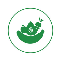 Diet vegetables many fruit icon | Circle version icon |