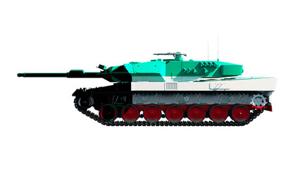 tanks painted with flag