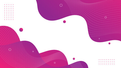 Modern Abstract Background with Retro Memphis Wave Vibrant Purple Gradient Color