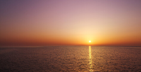 Sunrise at the mediterranean sea