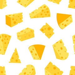 Cheese seamless background. Cheese pattern