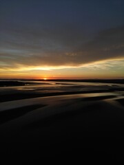 Fototapeta na wymiar Sunset in the Port Carlisle countryside.