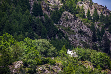 Fototapeta na wymiar Mountain scenery from Champorcher, Aosta