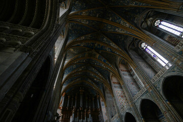Interiors of the Cathedral Basilica of Saint Cecilia from the city of Albi, France
