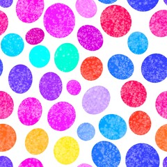 Abstract circle seamless watercolor polka dots pattern for fabrics and wrapping paper and kids clothes print © Tetiana
