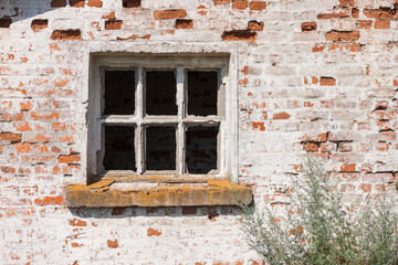 The window of a ruined house