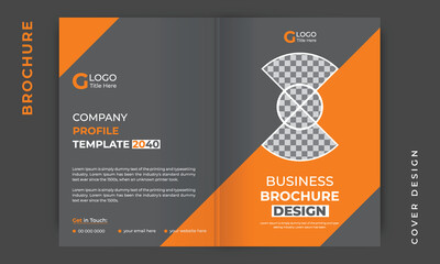 Brochure cover design or company profile cover template layout design for business. poster, annual report, catalog, A4 size in creative business brochure template layout.