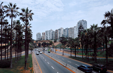 Highway in Lima, Peru