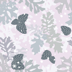 Christmas and Happy New Year seamless pattern. Vector design template.