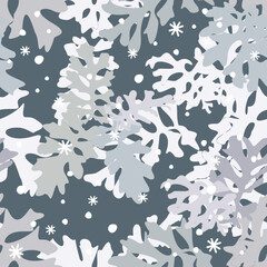 Christmas and Happy New Year seamless pattern. Vector design template.