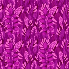 Abstract floral seamless leaves coral pattern for wrapping paper and accessories and fabrics and clothes print