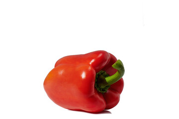 Red pepper on white background