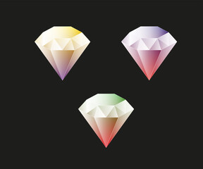 Vector diamante, Ilustración Diamante, joyas, diseño de diamante, cristales de diamante.