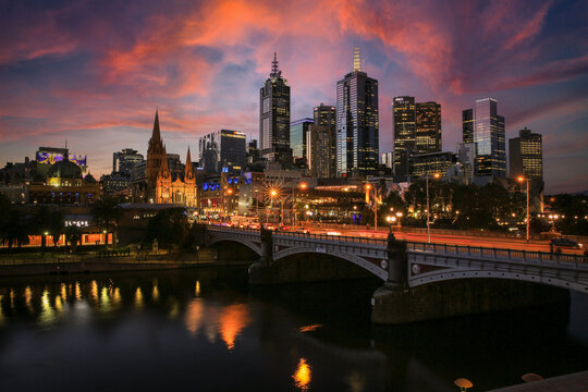 melbourne of city © Teerapong