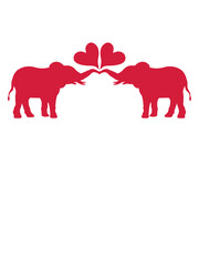 Liebe verliebte Elefanten Herzen  © Style-o-Mat-Design