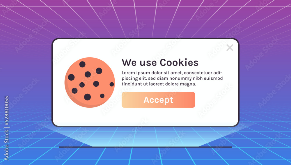 Poster protection of personal data information cookie and internet web page we use cookies policy concept f
